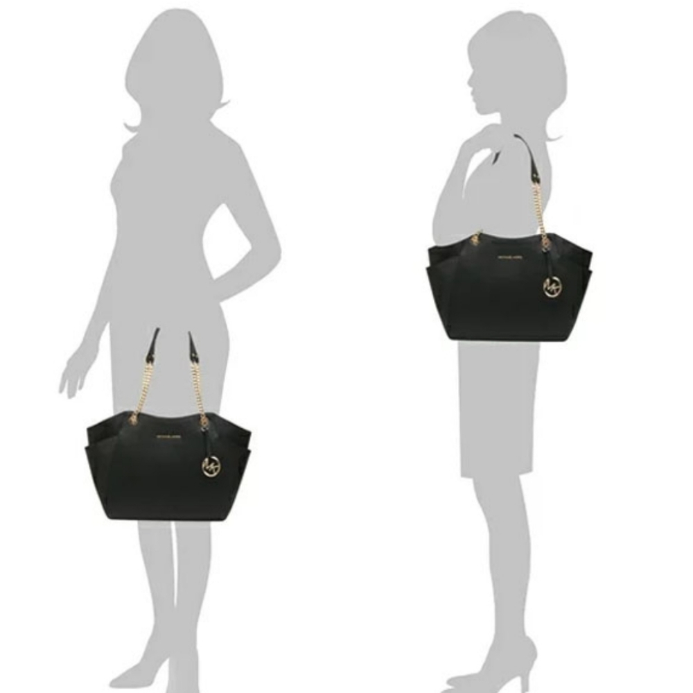Michael Kors Jet Set Large Black Shoulder Bag - Picture 8 of 9